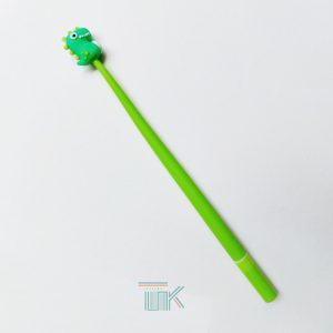 رواننویس سیلیکونی طرح دایناسور خسته و خنگ رنگ سبز روشن – سر سبز