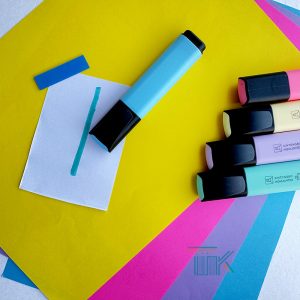 ماژیک هایلایتر مدل فانتزی رنگ آبی