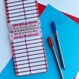 دفتر برنامه ریزی لغات زبان مدل پلنر طرح دختر قرمز (سایز A6)