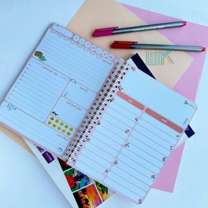 دفتر برنامه ریزی زبان من مدل پلنر طرح صورتی (سایز A5)